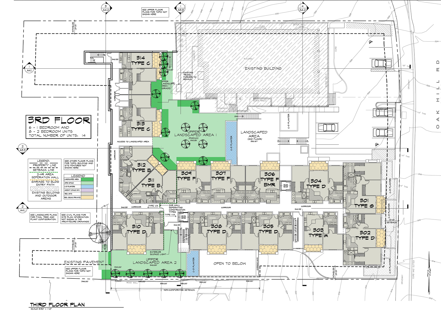 1001 Oak Hill Road floor plan, illustration by HDO Architects