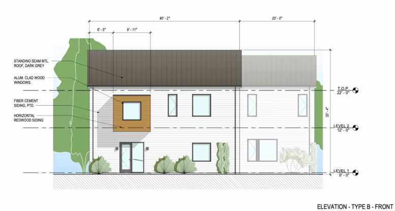 16000 Glen Una Drive Elevation Type B Front