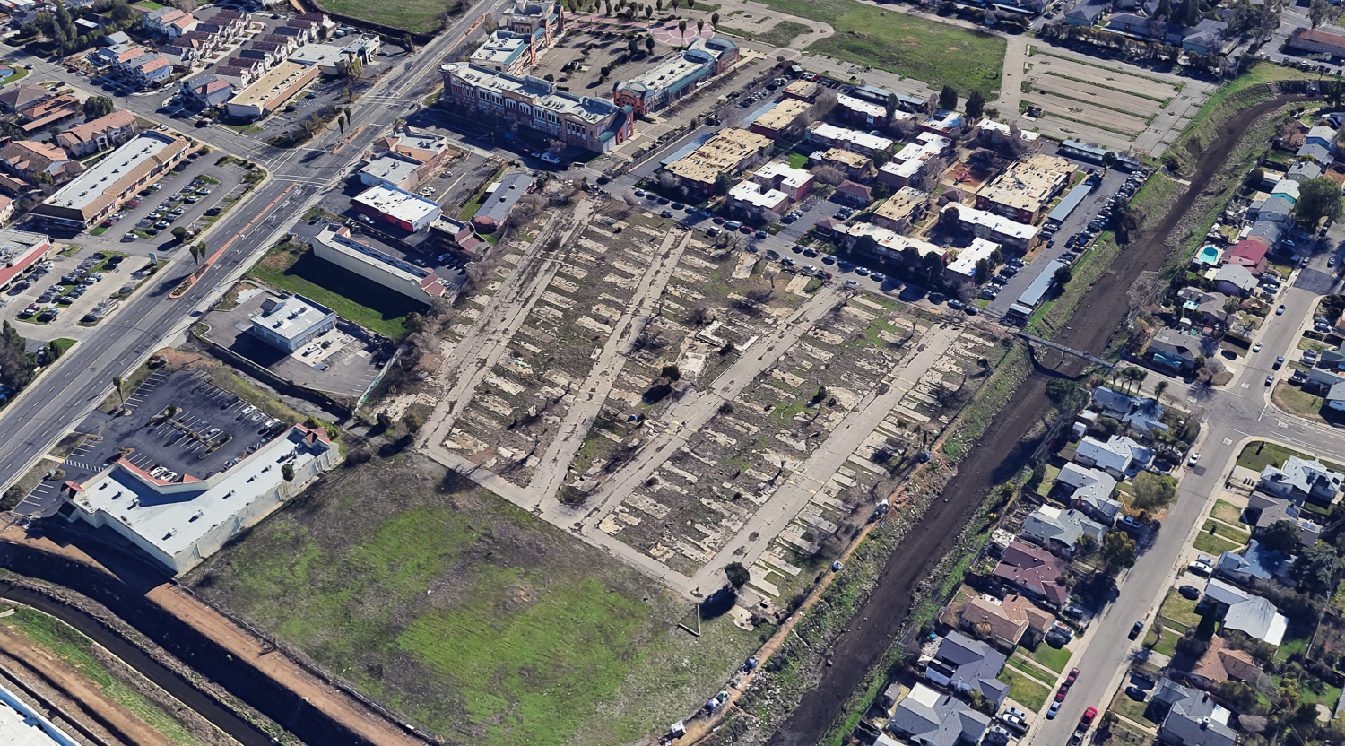 5955 Riza Avenue existing condition, image via Google Satellite