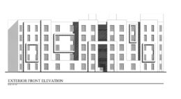 River City Affordable Apartments at 1601 69th Street, elevation by McKinley Associates