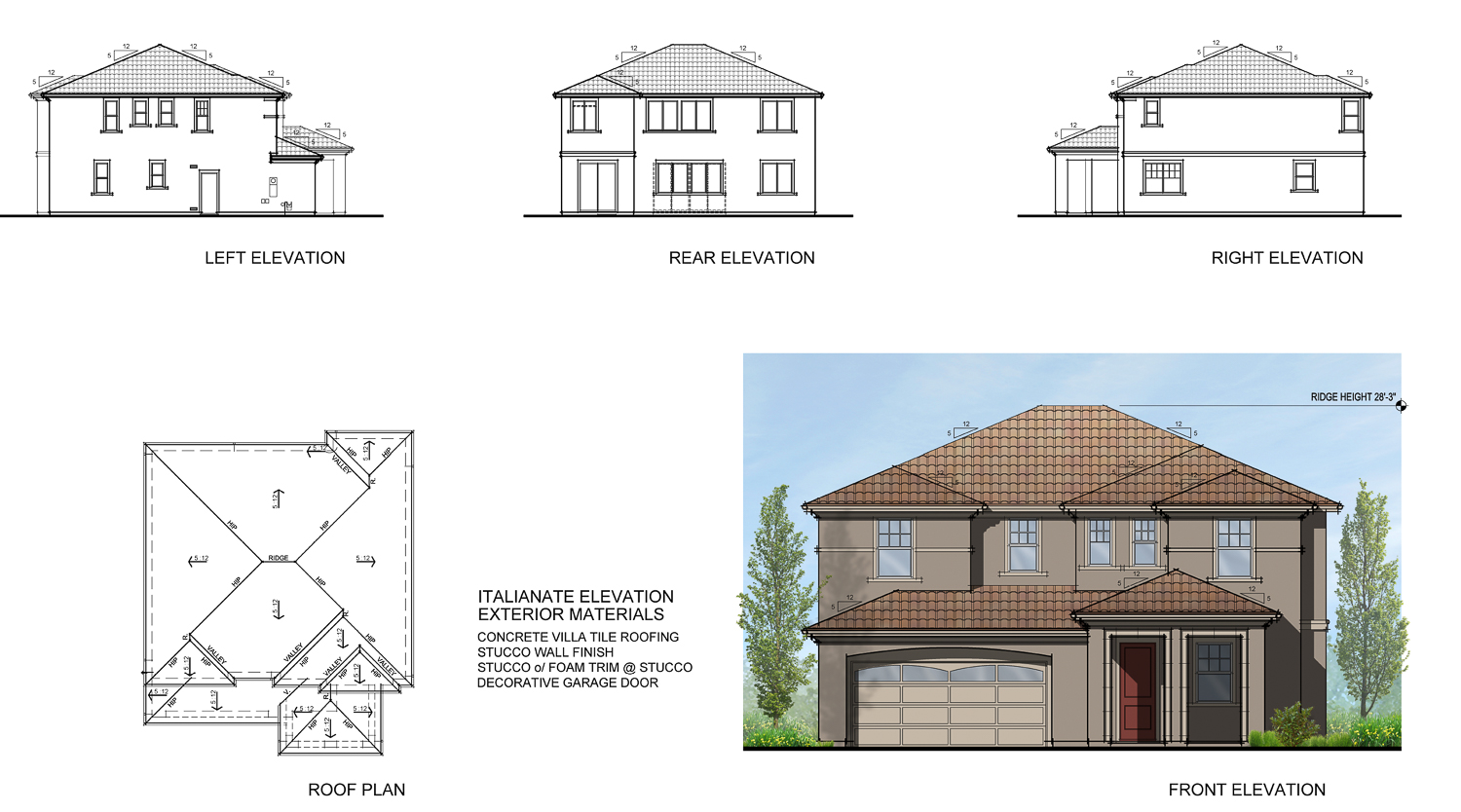 1245 Diana Avenue Italianate-style single family home, illustration by SDG Architects