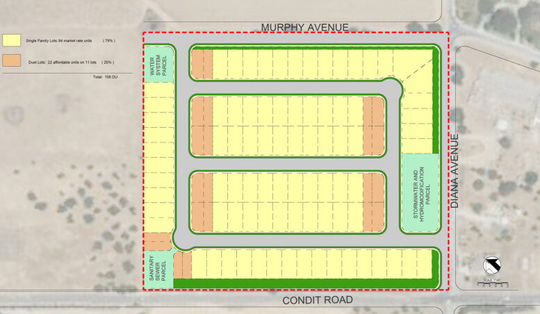 1245 Diana Avenue site map, illustration by SDG Architects