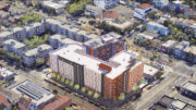 1515 South Van Ness Avenue aerial view, rendering by David Baker Architects