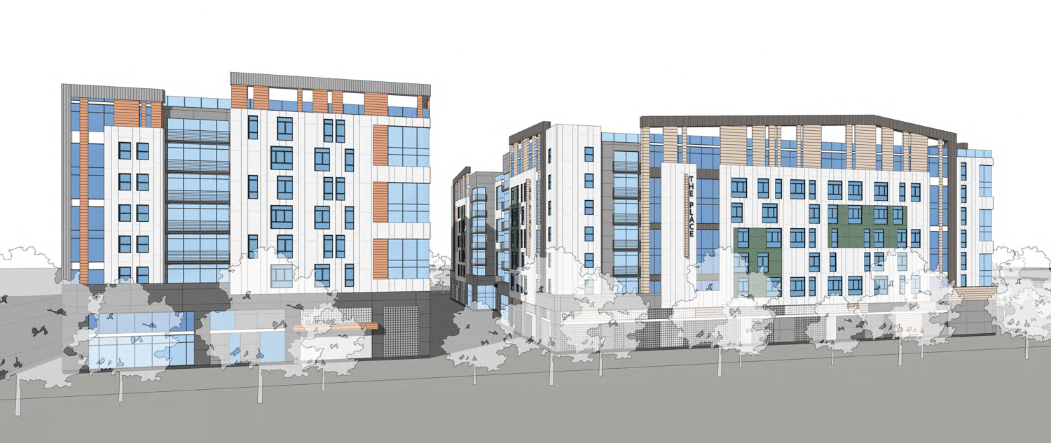 2222 Senter Road aerial view, illustration by LPMD Architects