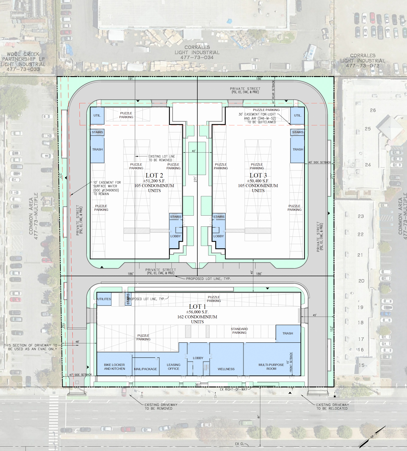 2222 Senter Road site map, illustration by LPMD Architects