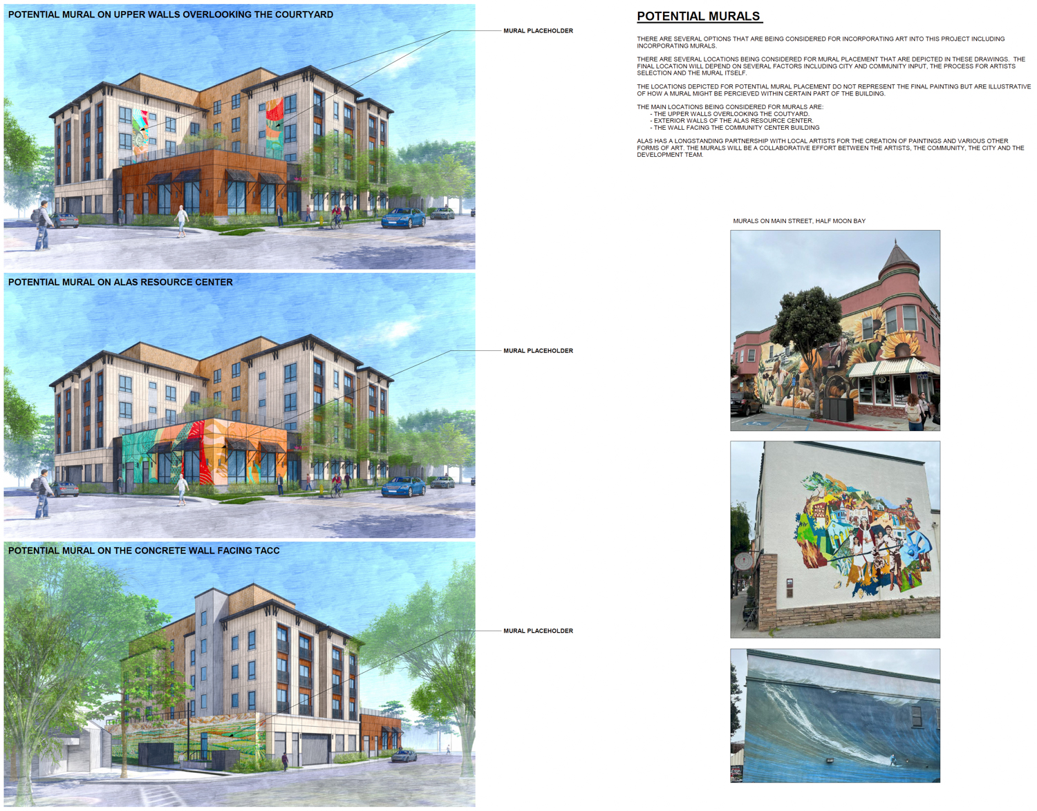 555 Kelly Avenue potential mural inclusion, rendering by Van Meter Williams Pollack