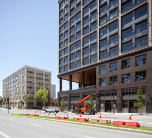 Anchor House with University Hall in the background, image by Andrew Campbell Nelson