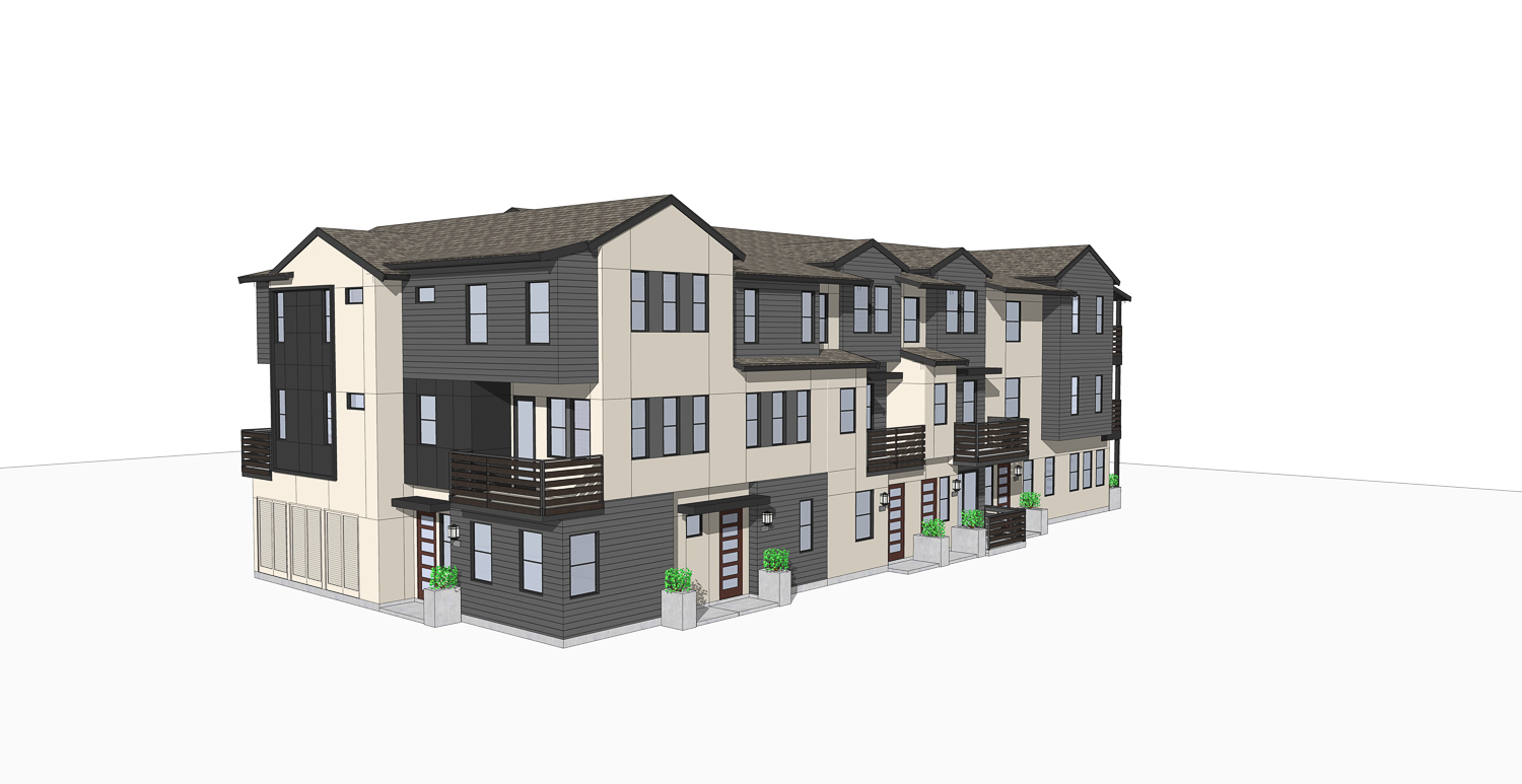Borel Property townhomes, illustration by Trumark