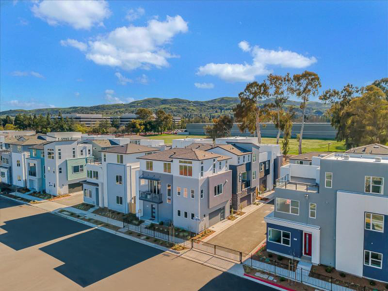 City Village Courts aerial view, image courtesy SummerHill Homes