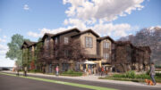 Marinwood Avenue shingle-clad apartments, illustration by LPAS