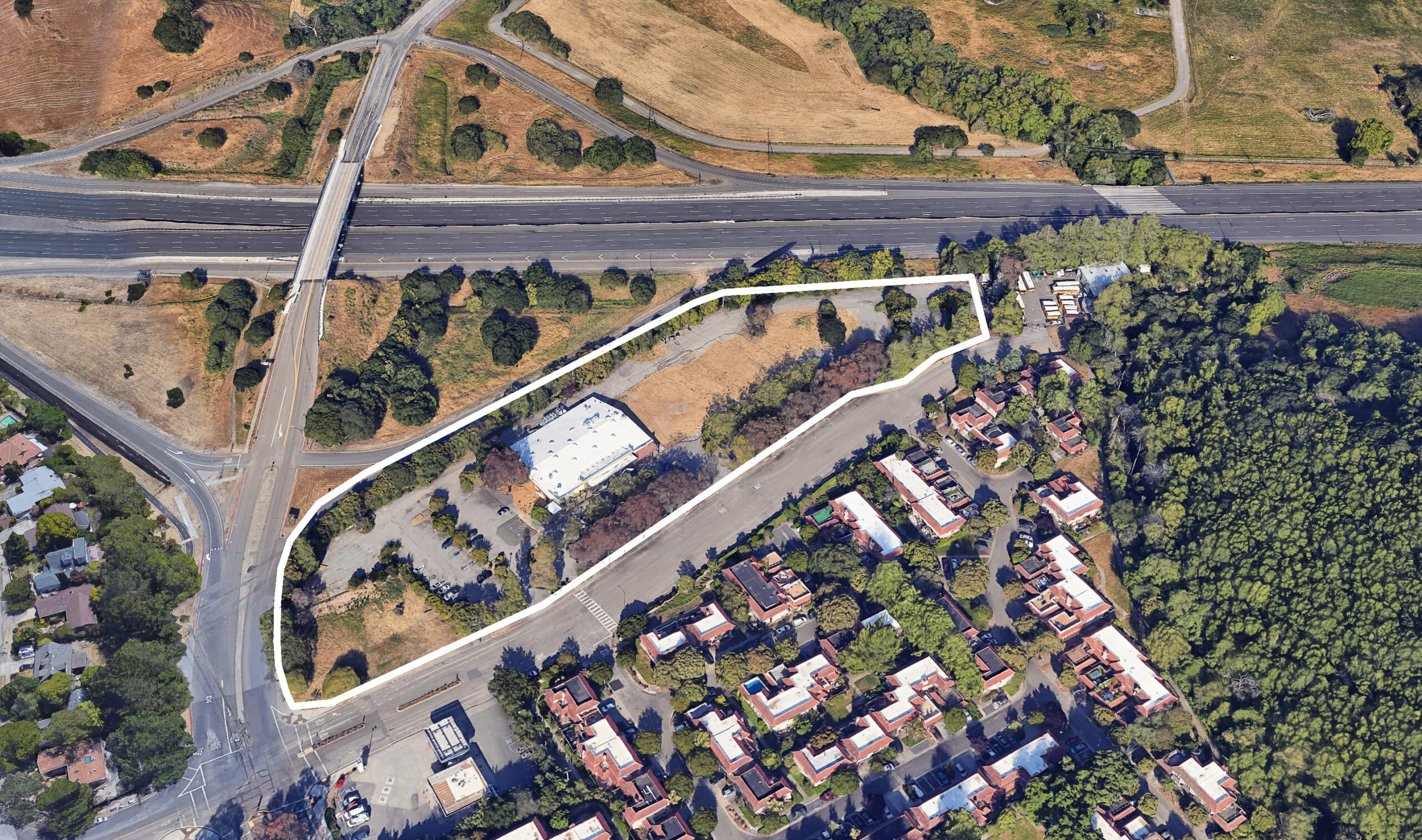 Marinwood Avenue site, image via Google Satellite