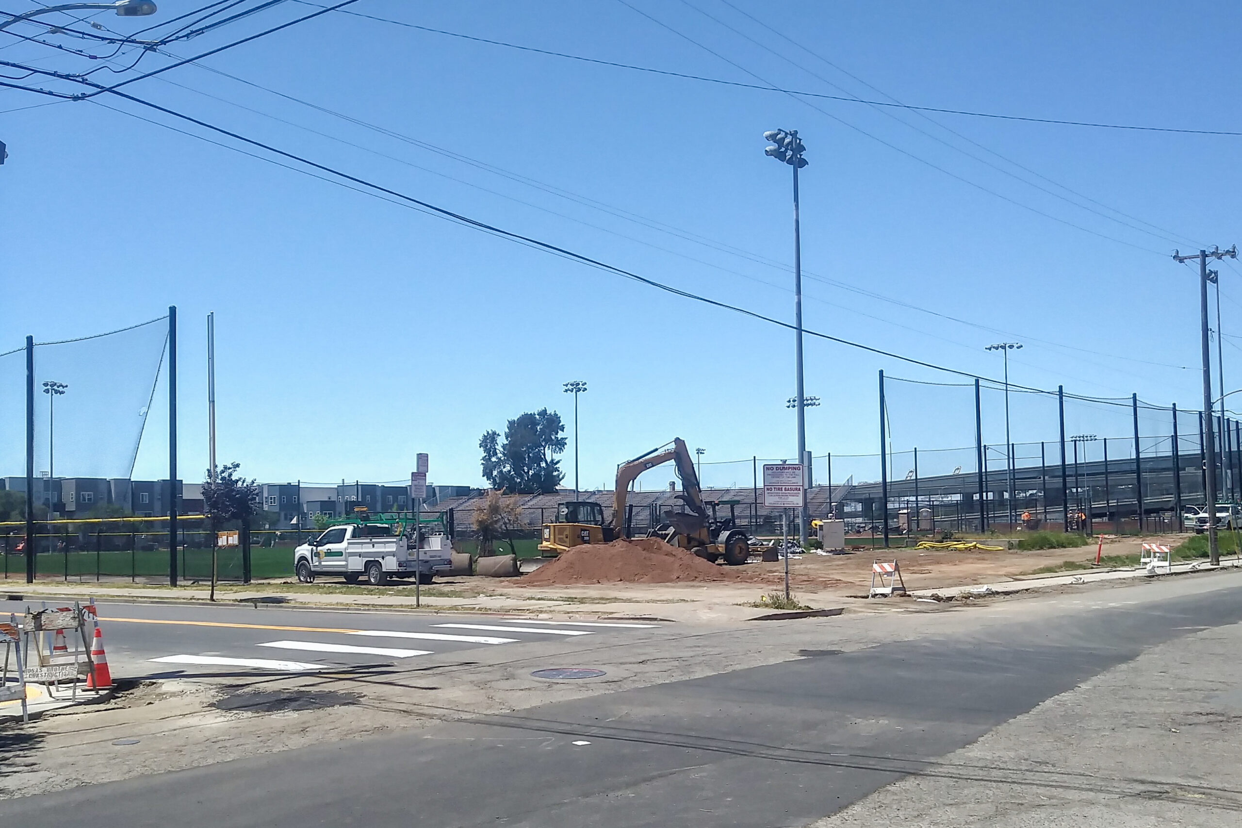 Oakland Ballers construction progress, image published on Twitter by A's Fan Radio
