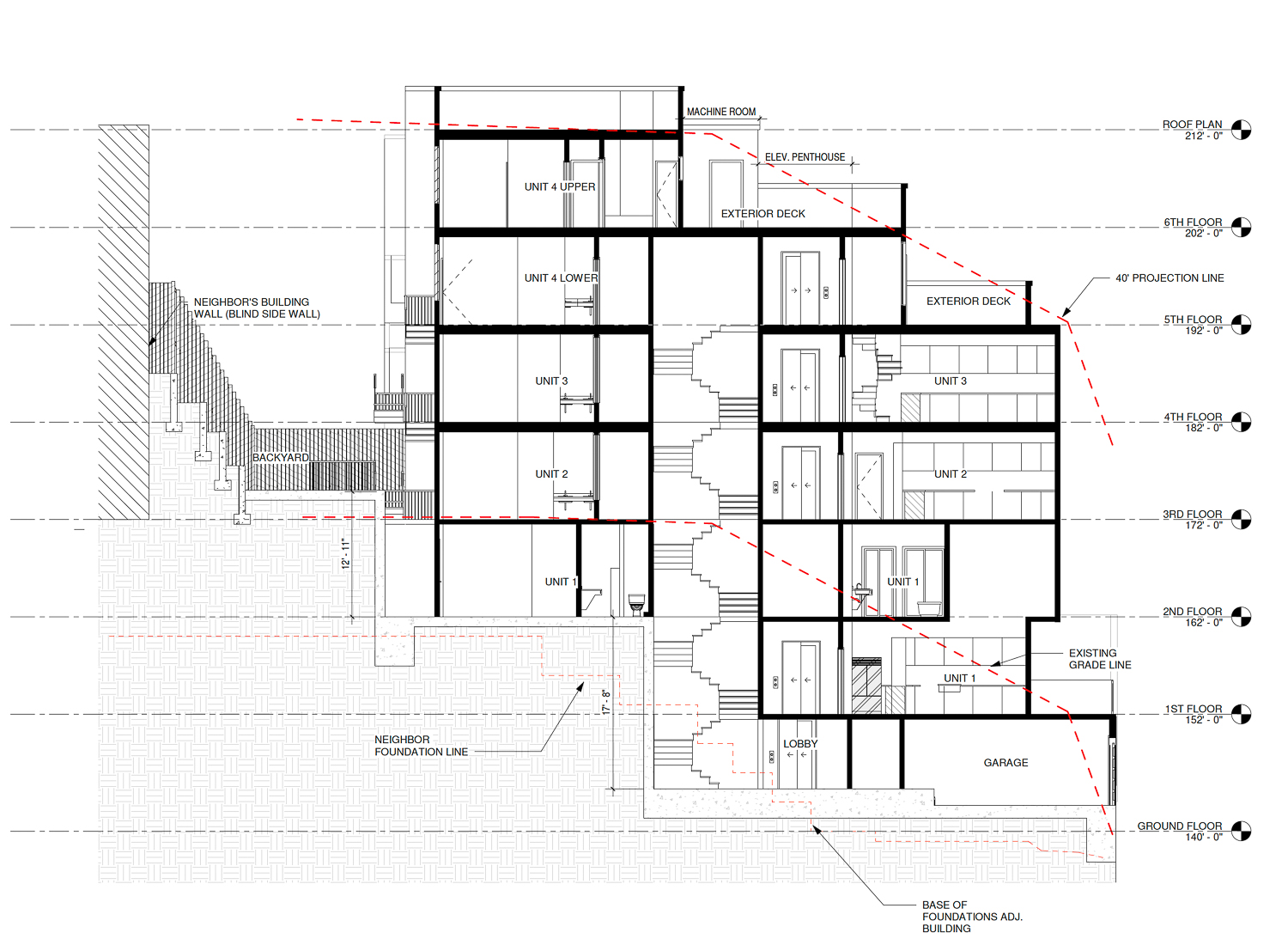 2142 22nd Street, cross-section by Studio Banaa