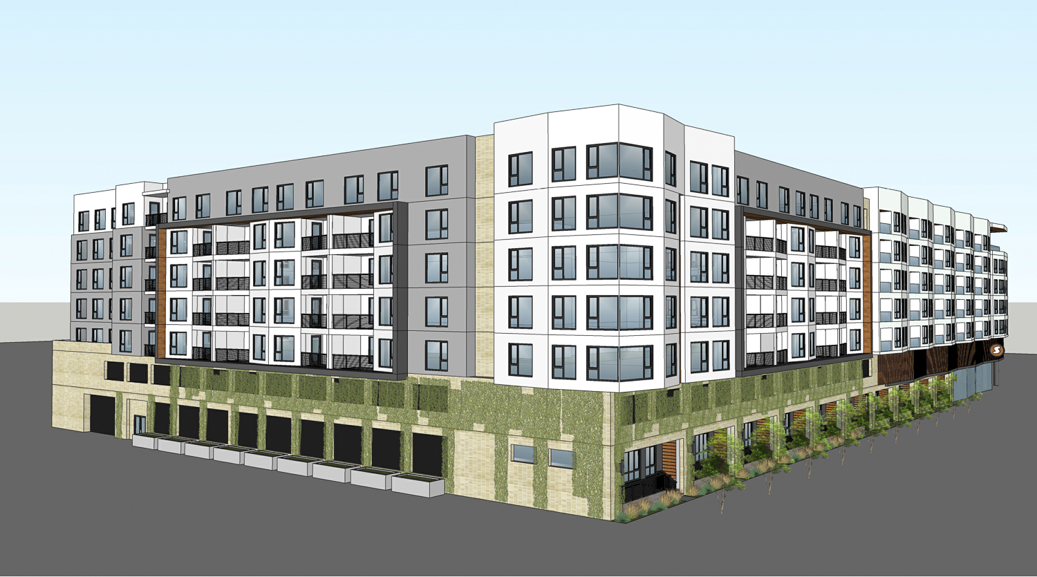 3606 El Camino Real, rendering by AO Architects