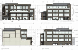 57 South B Street facade elevations, illustration by RMW