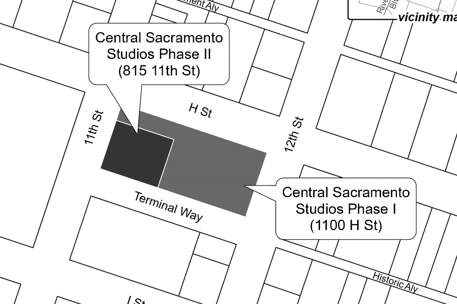 815 11th Street site map, illustration by Danco Communities