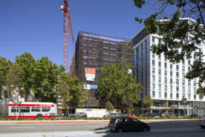 Kelsey Civic Center rising next to the Bowes Center, image by Andrew Campbell Nelson