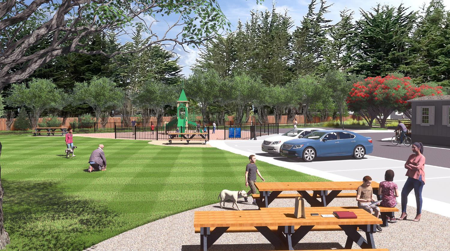 Stone Pine Cove community park, rendering by Bigfoot Homes