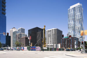 Transbay Block 2 construction seen from across Folsom Street, image by Andrew Campbell Nelson