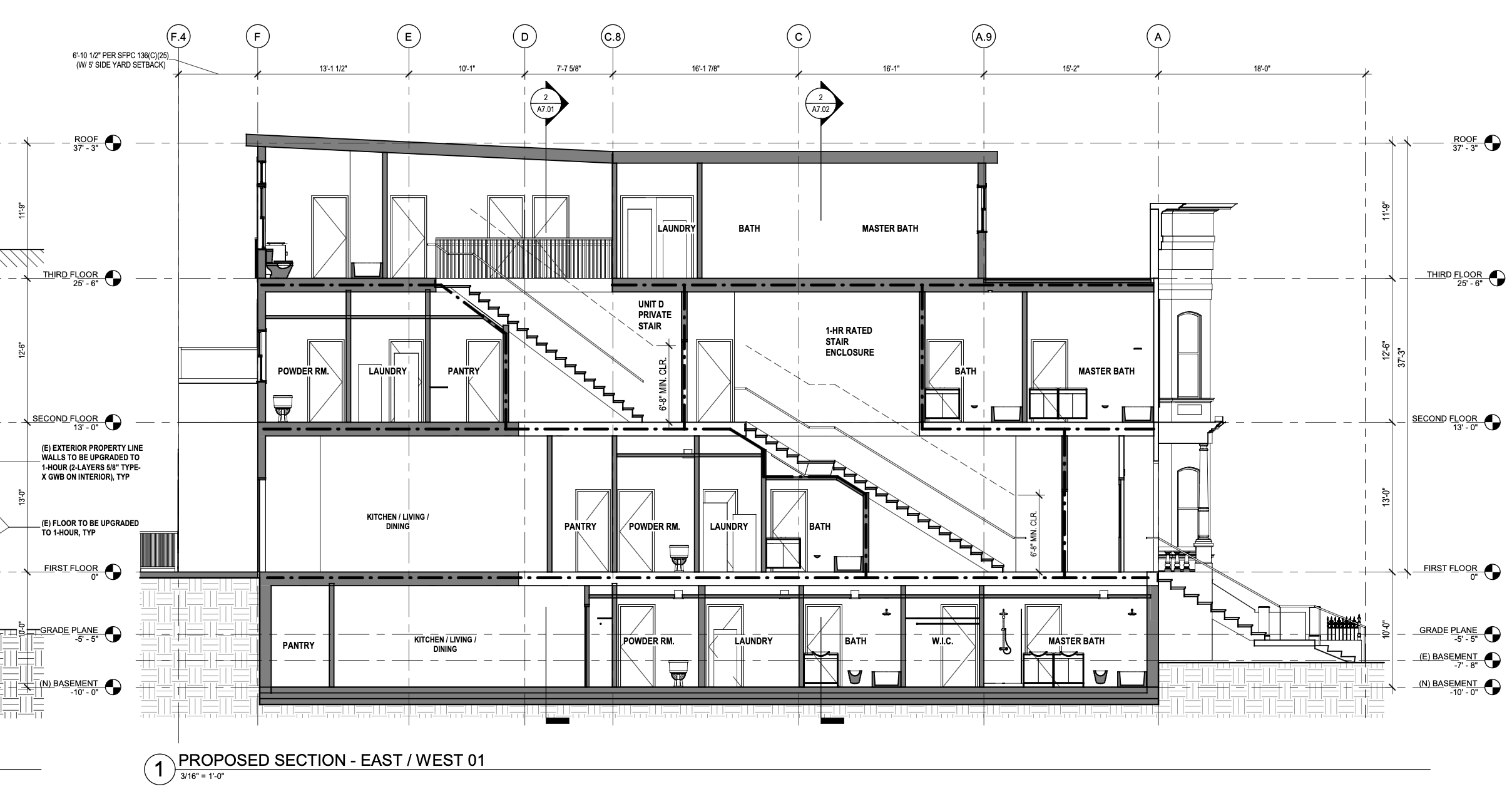 1216 Fulton Street Proposed Section