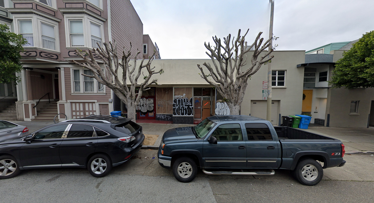 2125 Powell Street circa early 2023 before the opening of the Fencing Academy, image via Google Street View