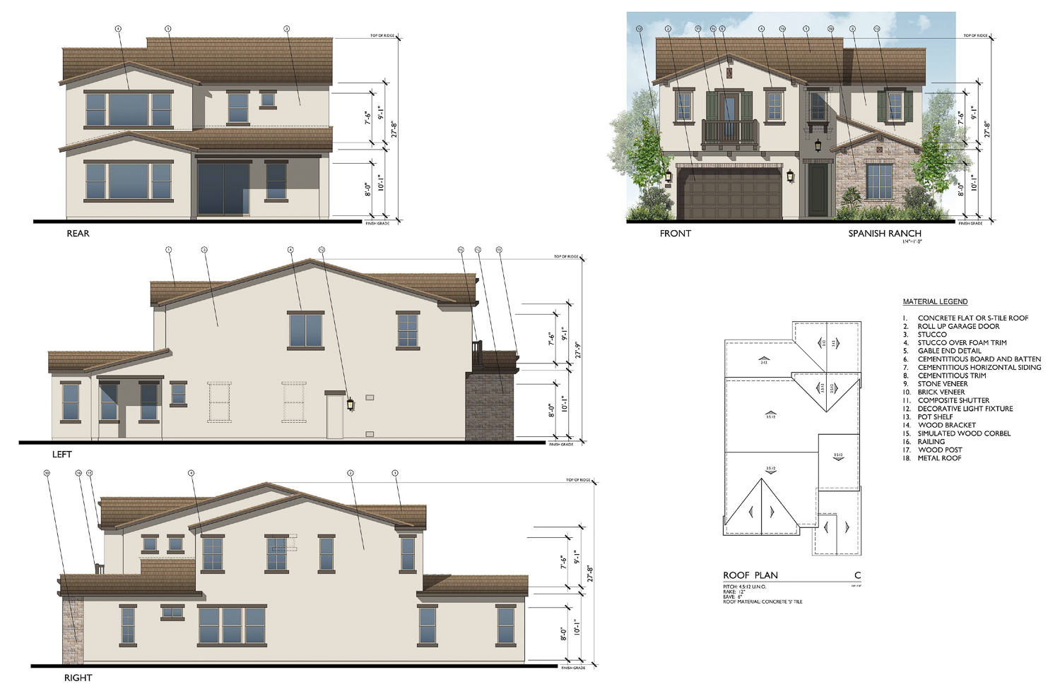 2215-2880 Tennant Avenue Spanish ranch-style house, illustration by Bassenian Lagoni Architects