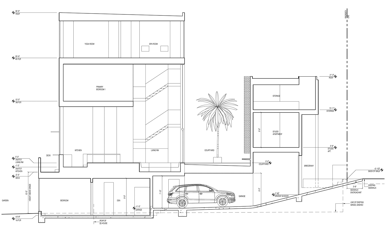 249 Mississippi Street cross section, illustration by Craig Steely Architecture