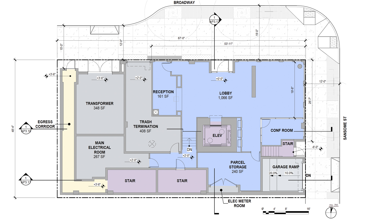 303 Broadway floor plans, illustration by BDE Architecture