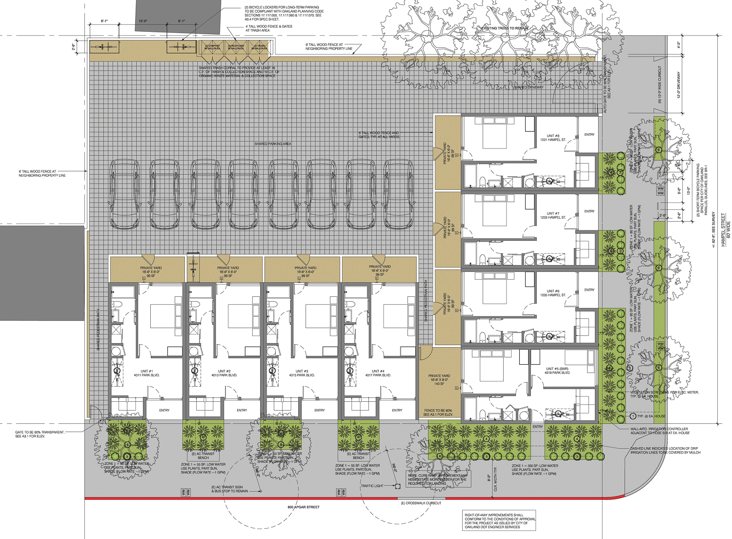 4035 Park Boulevard site map, illustration by workshop1