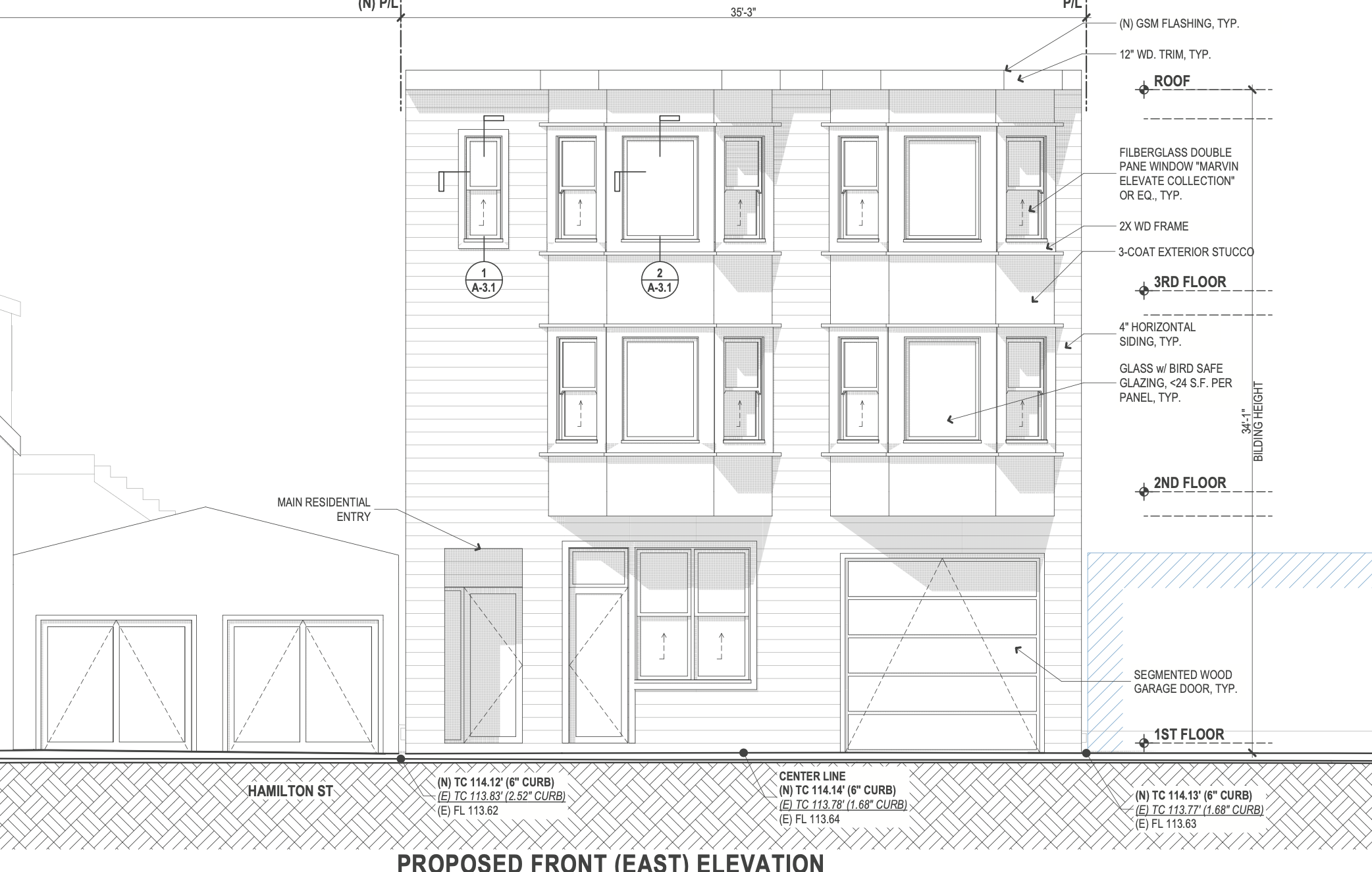 600 Silliman Street Proposed Front Elevation