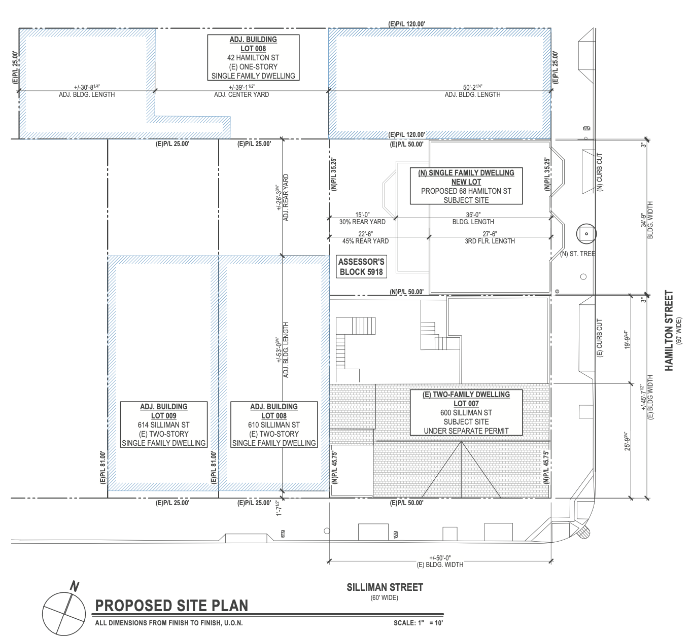 600 Silliman Street Proposed Site Plan