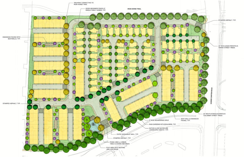 Bishop Ranch 11 landscaping masterplan, illustration by Von Dorn Abed Landscape Architects