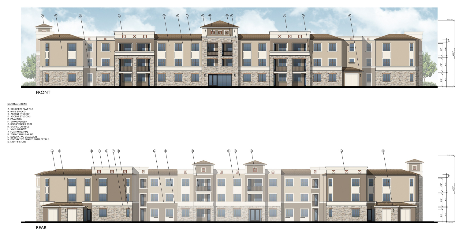 Peebles Burnett subdivision apartment complex, illustration by Bassenian Lagoni Architects