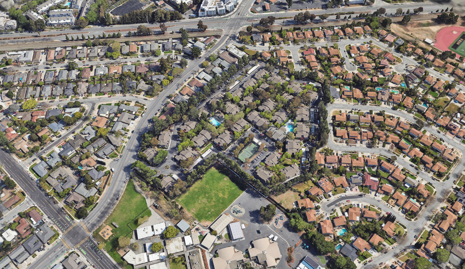 Willow Creek Apartments, image via Google Satellite