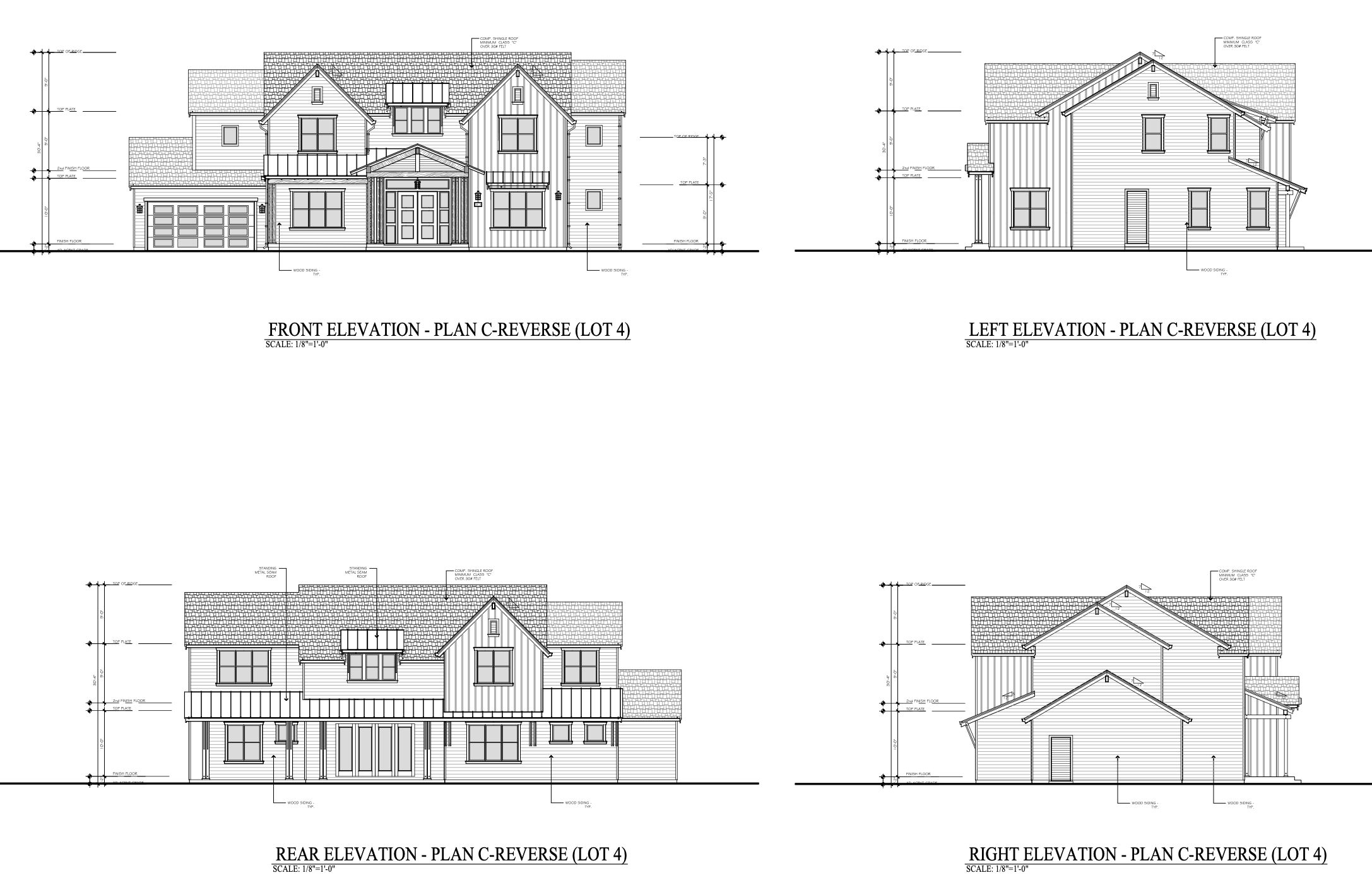 1334-1348 Miller Avenue Elevations Lot 4