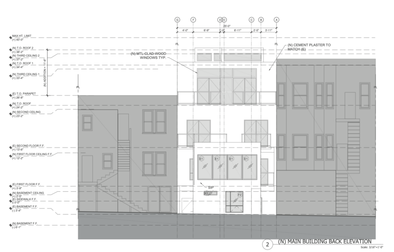 14-16 30th Street Proposed Rear Elevation