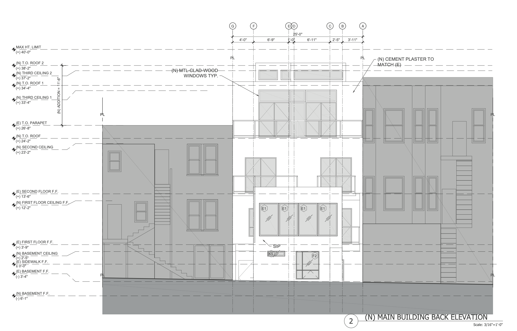 14-16 30th Street Proposed Rear Elevation