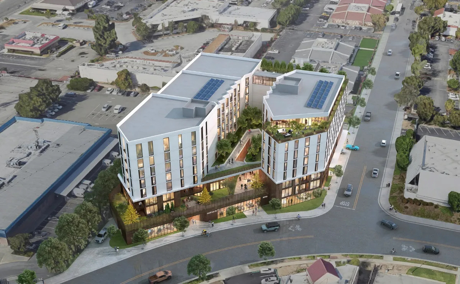 2470 Alvin Avenue aerial view, rendering by Studio Current