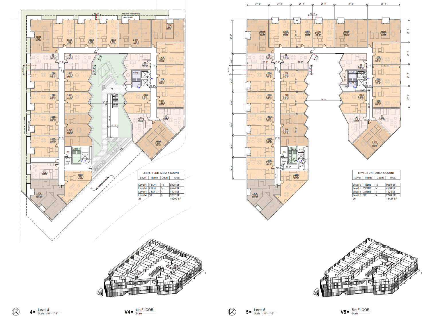 2470 Alvin Avenue floor plans for levels 4 and 5, illustration by Studio Current