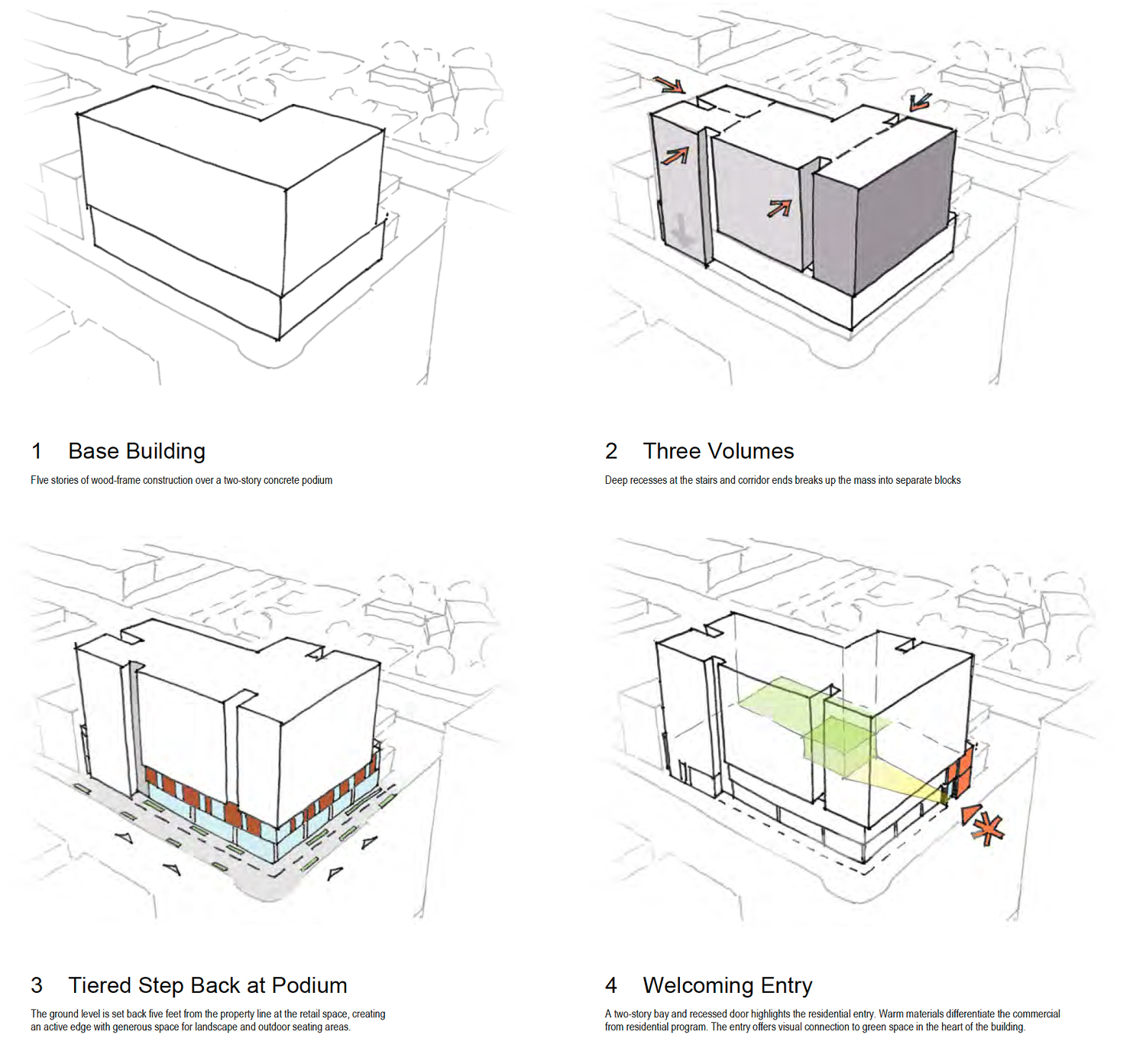 285 12th Street facade design narrative, rendering by David Baker Architects