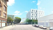 285 12th Street pedestrian view, rendering by David Baker Architects