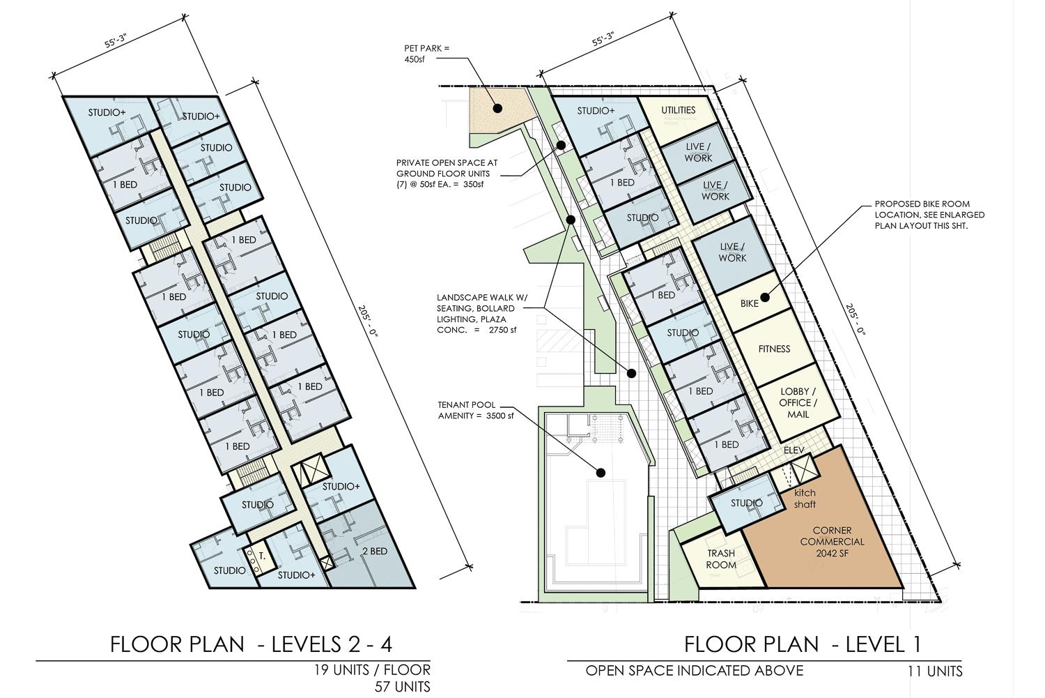 3738 Stockton Boulevard floor plans, illustration by Vrilakas Groen Architects