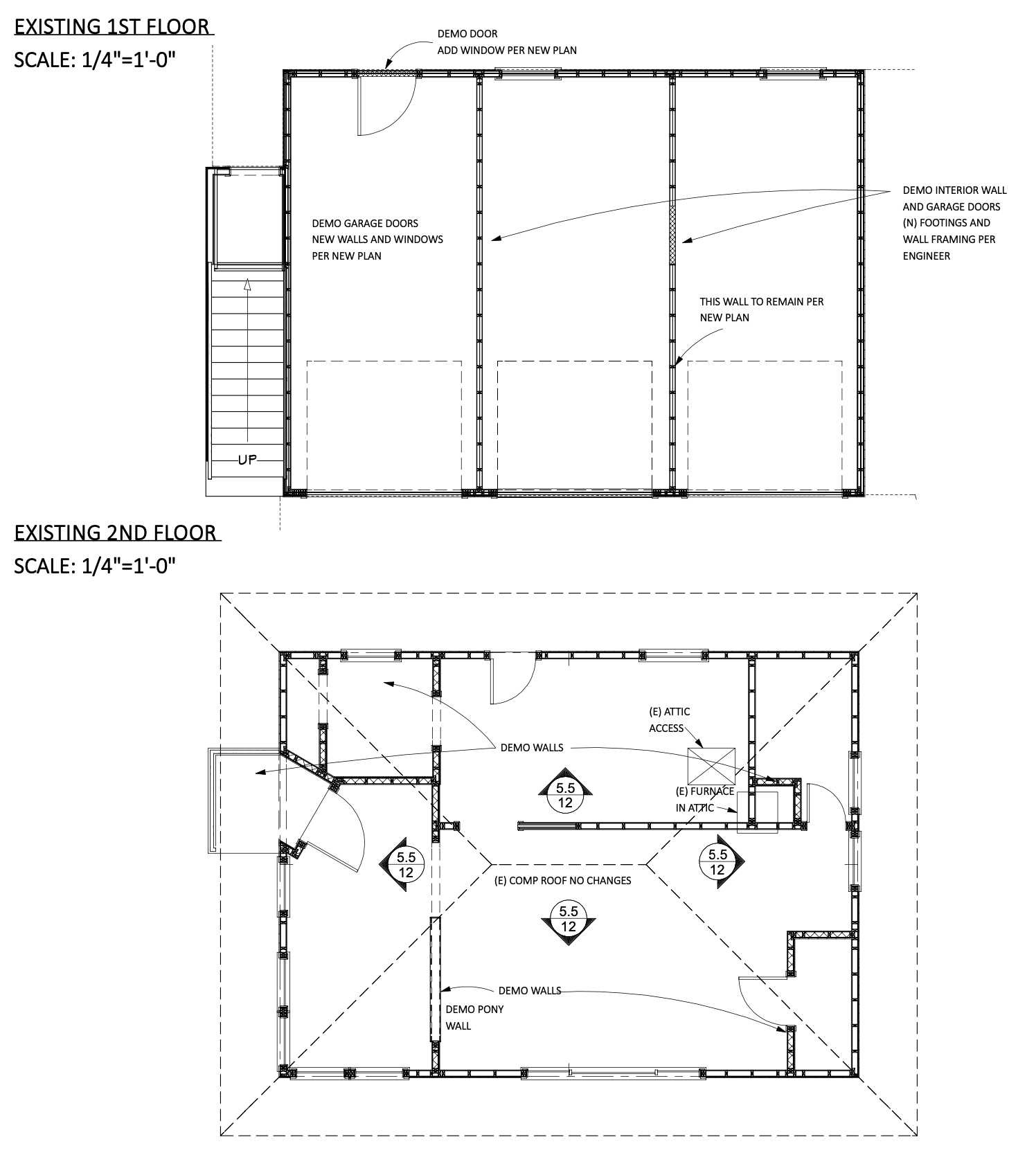 3907 D Street Existing Floor Plans