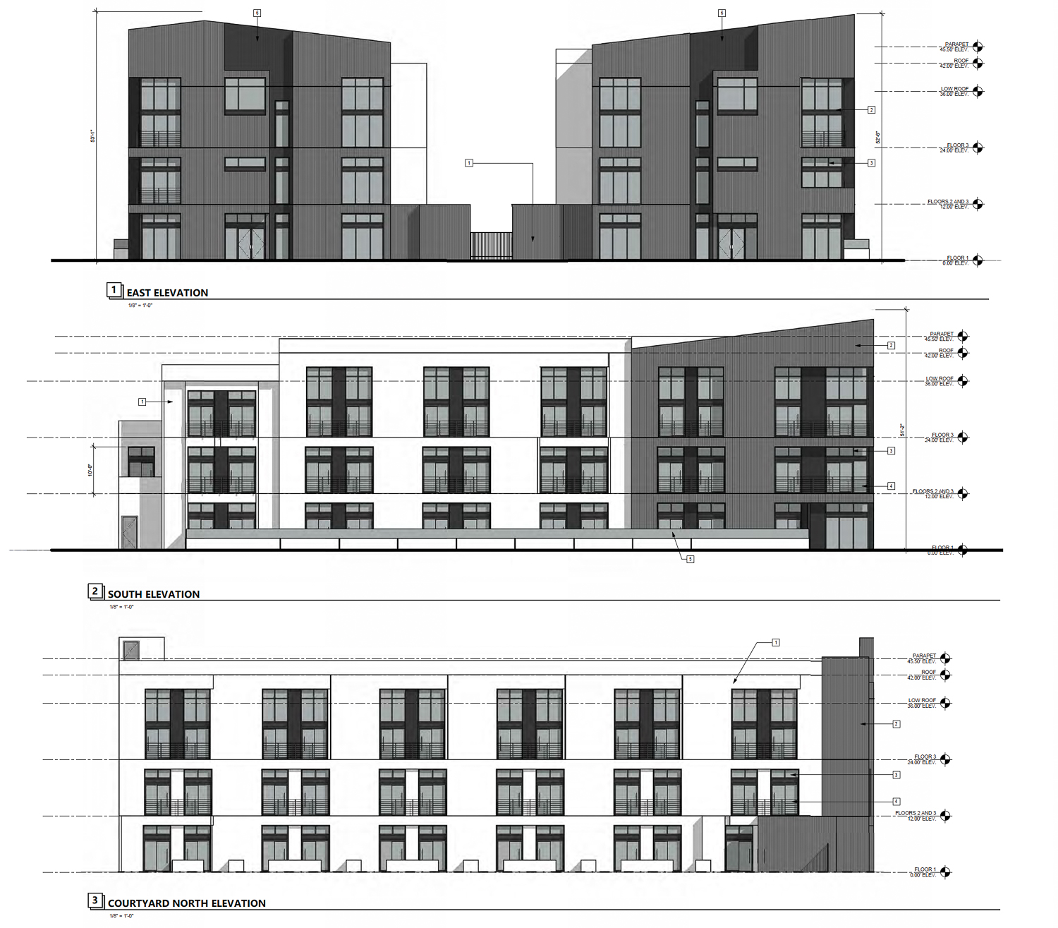 424 12th Street facade elevation, illustration by 19Six Architects