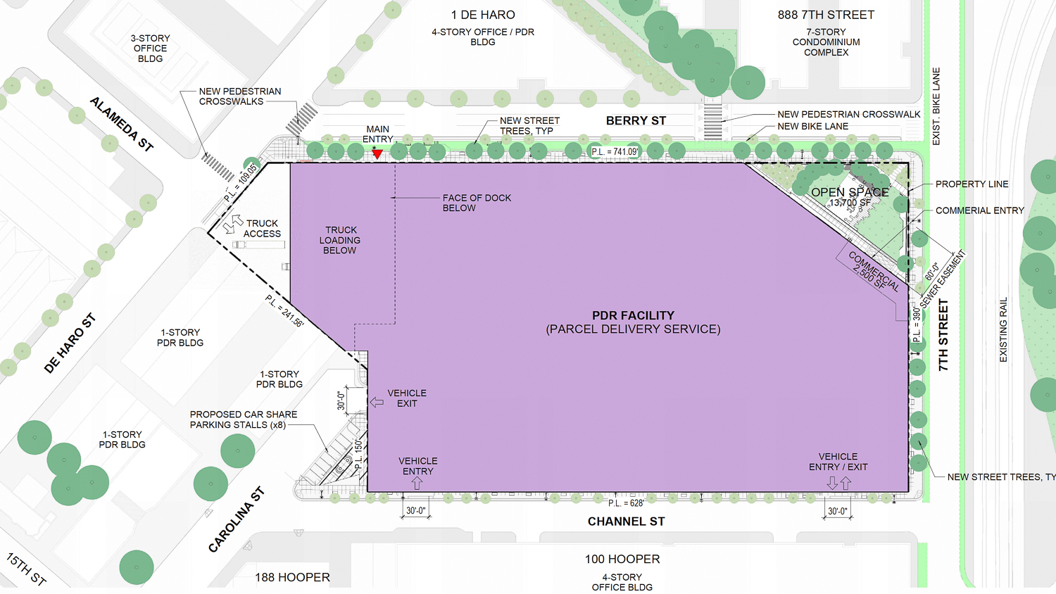 Amazon Fulfillment Center site map, illustration by MG2