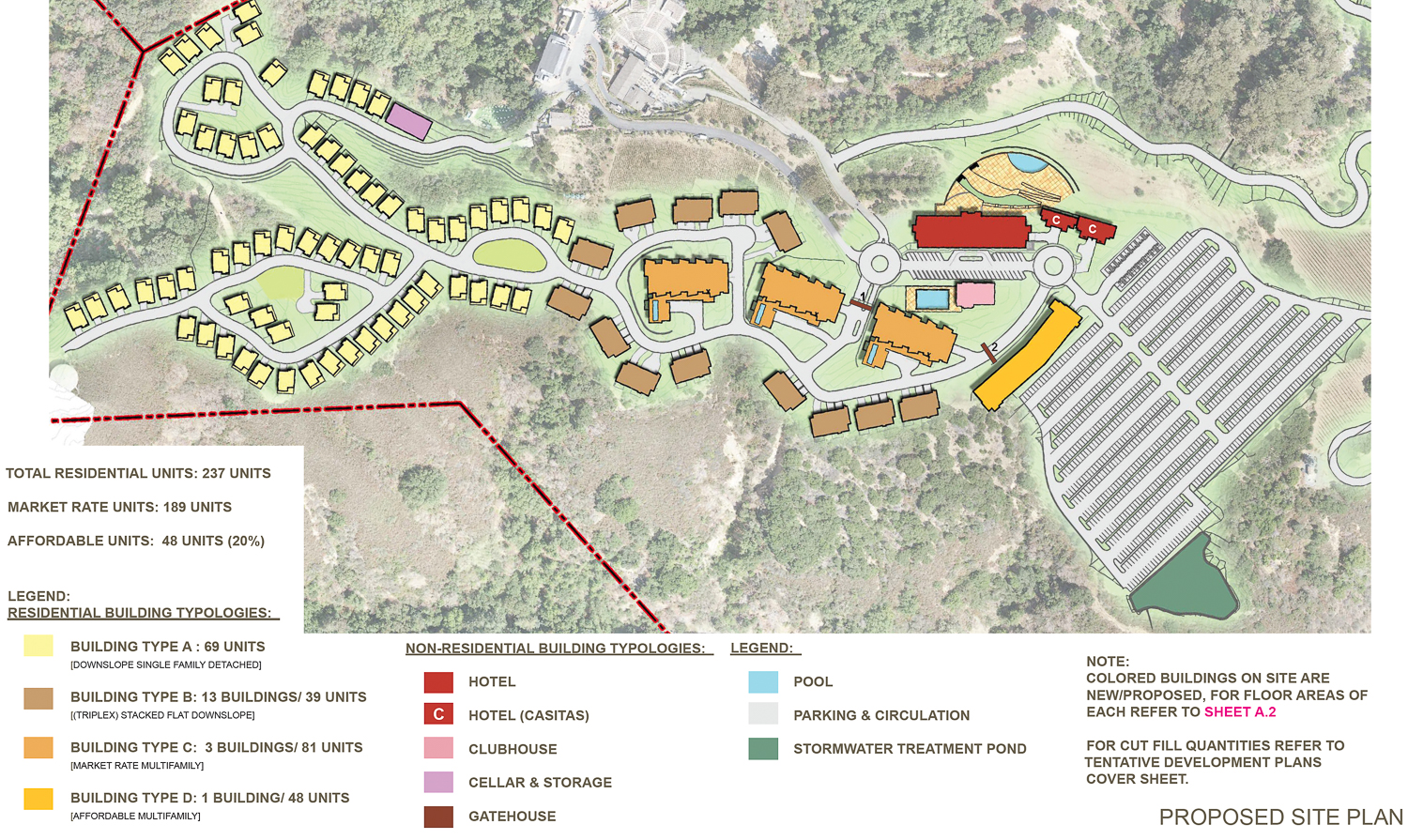 Encore Estates site map, illustration by Dahlin Group