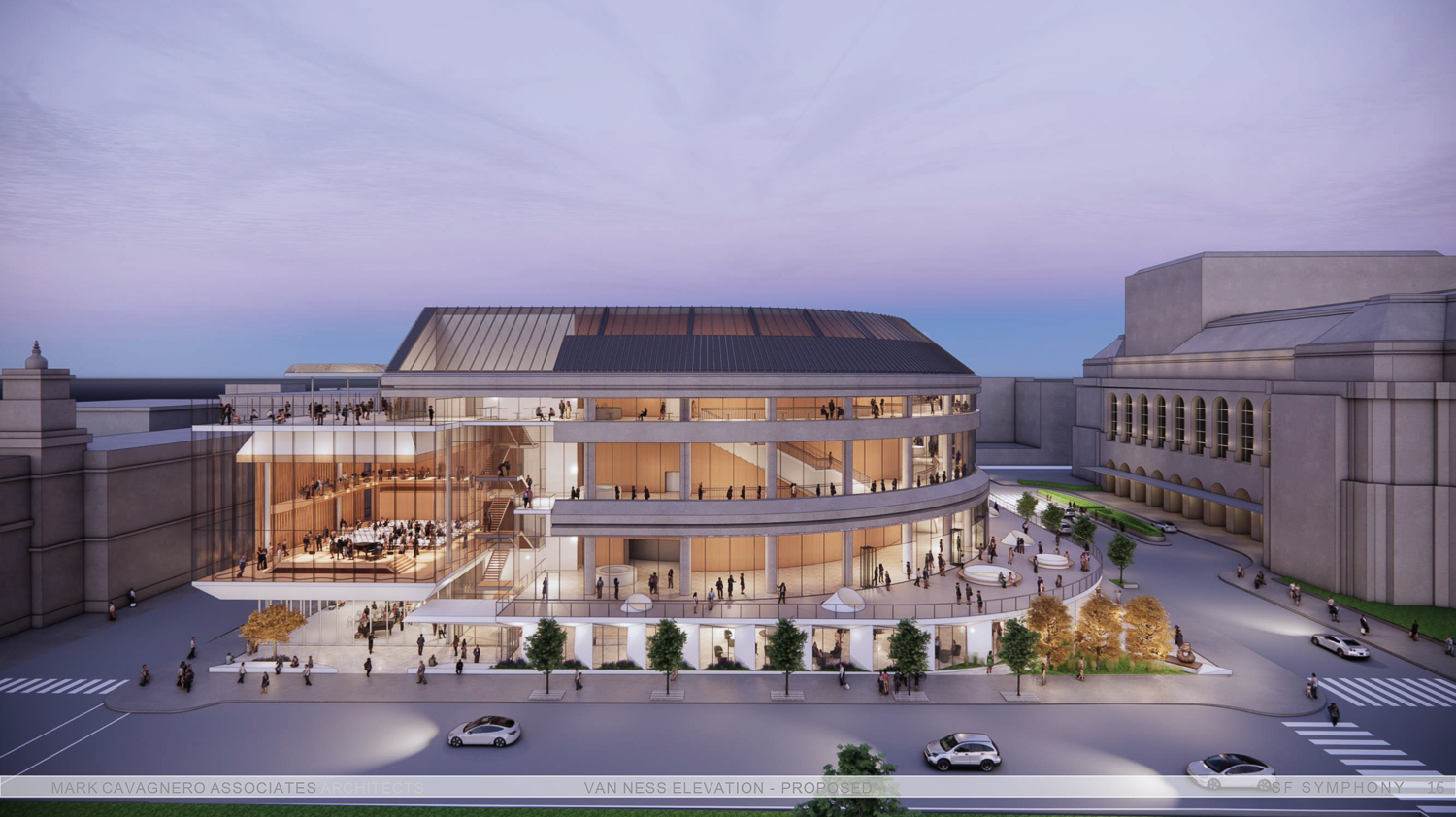 San Francisco Symphony overview, rendering by Mark Cavagnero Associates