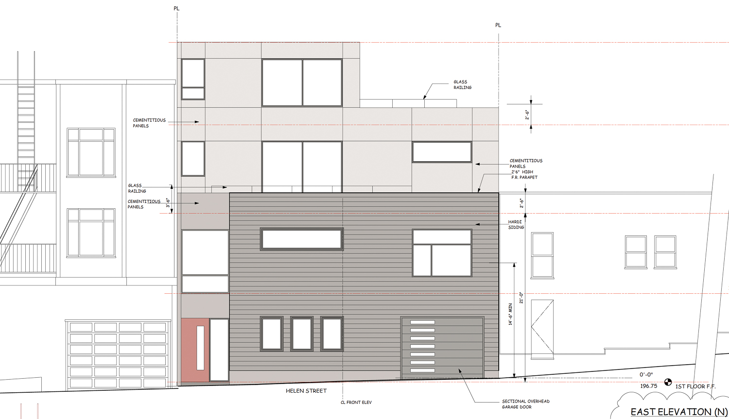 1 Helen Street facade elevation, image by William Pashelinsky