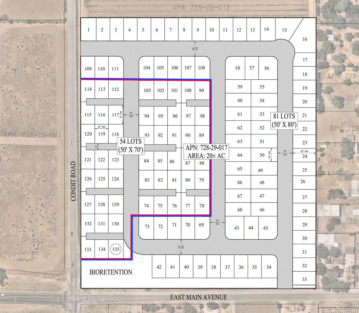 1125 East Main Avenue Project A, site map by CBG