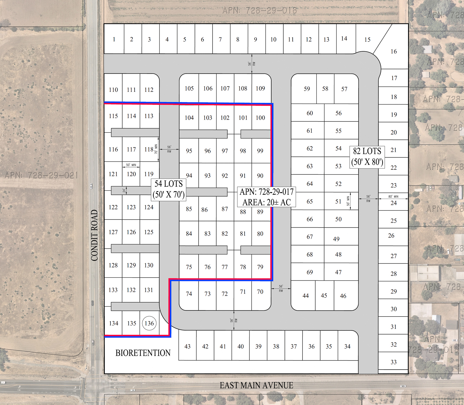 1125 East Main Avenue Project B, site map by CBG